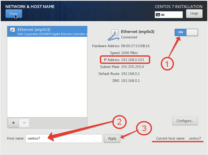 Включаем сеть