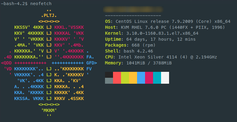 CentOS7 neofetch