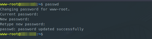 Смена пароля пользователя